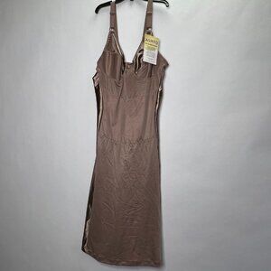 Nwt Ashro Full Compression Midi Dress Shapewear Bra Size 36D Women's Slip